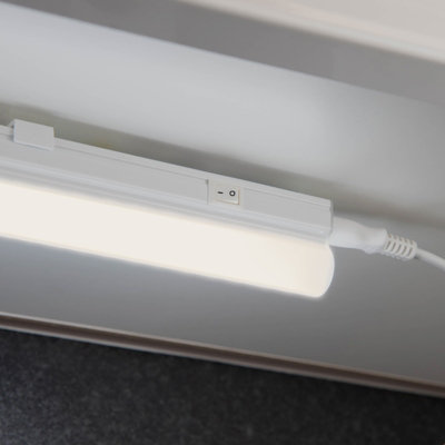 Arlec Linkable 8W LED Bar Strip Light - Warm White Slim Profile UK Plug Mains Powered Under ...