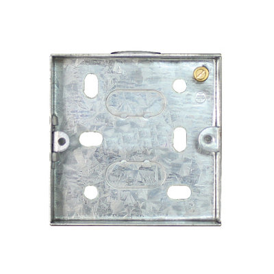 Arlec Metal Back Box for 1 Gang Electrical Installations - 16mm Depth