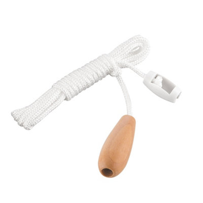 Arlec Pine Wood Handle with White Pull Cord for Lights and Blinds Bathroom Toilet