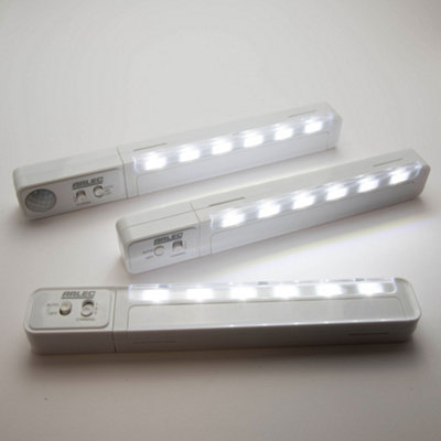 Arlec PIR Motion Movement Sensor Ice Cool White Wireless Linkable LED Light Kit Battery Hallway Stairs Cabinet Cupboard Wardrobe