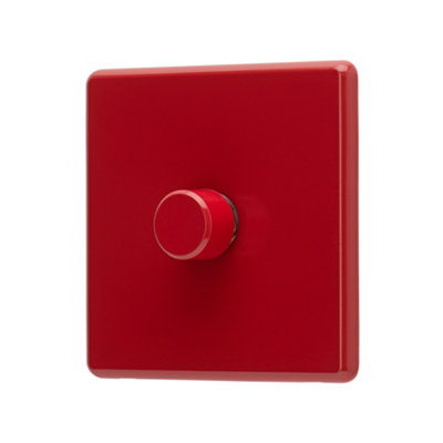 ARLEC Rocker 1-Gang, 2-Way, 10Amp Dimmer Light Switch in Red