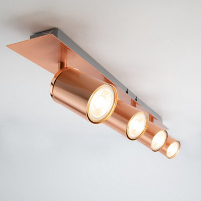 Arlec Rose 4 Bar Copper Ceiling Spotlight