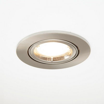 Arlec Single Adjustable Downlight Brushed Steel
