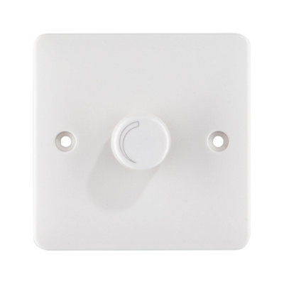 Arlec Slim Line 1 Gang 2 Way 100W White Universal Dimmer Single Switch Screwed Slimline Profile