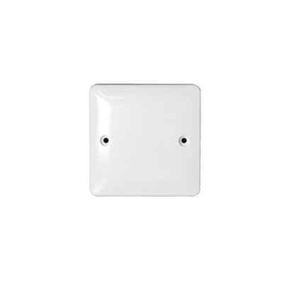 Arlec Slim Line Profile White Screwed Single 1 Gang Blank Plate Blanking Plate Curved Edge