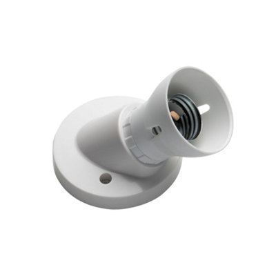 LEDSone Portalámparas De Cerámica E27 (Pack 2) | Rosca Edison Para Bombillas De Calor | Base Con Soporte De Montaje | 250V 5A | Para Reptiles, Incubadoras Y Uso Industrial