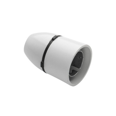 Arlec White Cord Grip Pendant Lamp Holder Lampholder Long Skirt B22 for Bayonet Cap Light Bulb