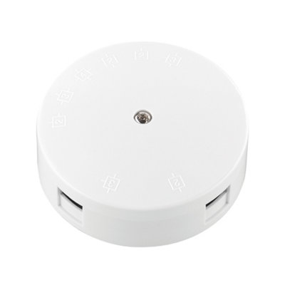 Arlec White Junction Box 20A 90mm Diameter 6 Way Terminal Box 20 Amp Round