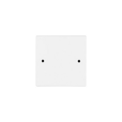 Arlec White Screwed Single 1 Gang Blank Plate Blanking Plate