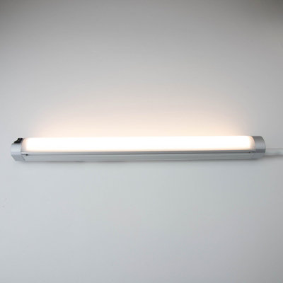 Arlec Wide Angle 7W LED Bar Strip Light - Warm White UK Plug Mains Powered Under Cabinet Cupboard Wardrobe Kitchen