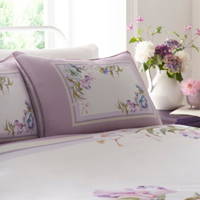 Arley 200 Thread Count Pure Cotton Mauve Duvet Cover Set