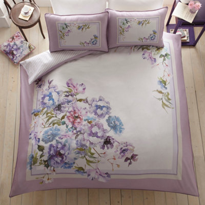 Arley 200 Thread Count Pure Cotton Mauve Duvet Cover Set