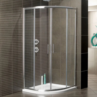 ARLEY Ralus 1000 x 1000 Glass Quadrant Shower Wetroom Enclosure - 6mm Thickness (1850mm Height)