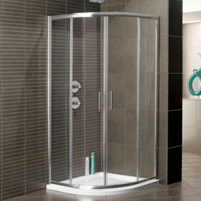 ARLEY Ralus 1000 x 1000 Glass Quadrant Shower Wetroom Enclosure - 6mm Thickness (1850mm Height)