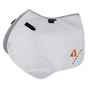 ARMA Aubrion Logo Horse Jumping Saddlepad White (17in - 18in)