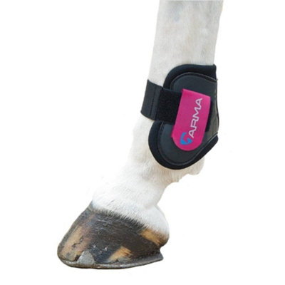 ARMA Horse Fetlock Boots Black/Raspberry (Pony/Cob) Price Comparisons | Compare The Build