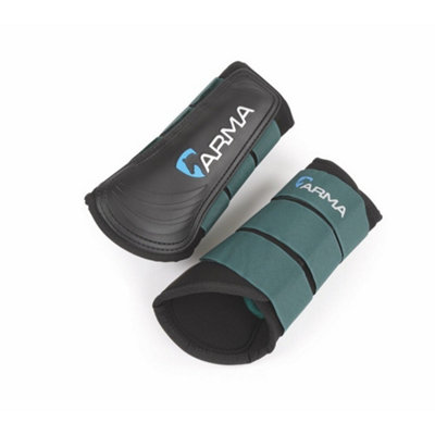ARMA Neoprene Horse Brushing Boots Green (Pony) DIY at B&Q