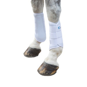 ARMA Neoprene Horse Brushing Boots White (Cob)