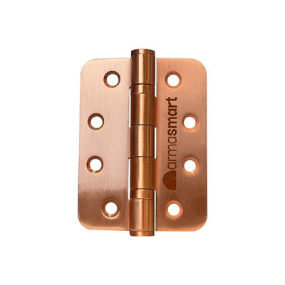 Armasmart Radius Fire Rated Hinges - Anti-Viral, Anti-Bacterial, Anti-Tarnish, 102mm x 71mm