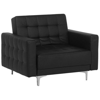 Armchair ABERDEEN Faux Leather Black