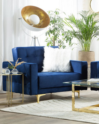 Armchair ABERDEEN Velvet Navy Blue
