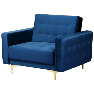 Armchair ABERDEEN Velvet Navy Blue