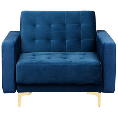 Armchair ABERDEEN Velvet Navy Blue