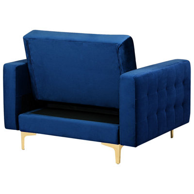 Armchair ABERDEEN Velvet Navy Blue