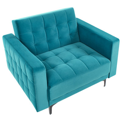 Armchair ABERDEEN Velvet Sea Blue