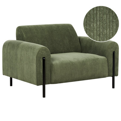 Armchair ASKIM Corduroy Olive Green