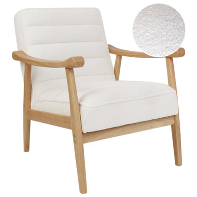 Armchair Boucle Off-White LEKNES