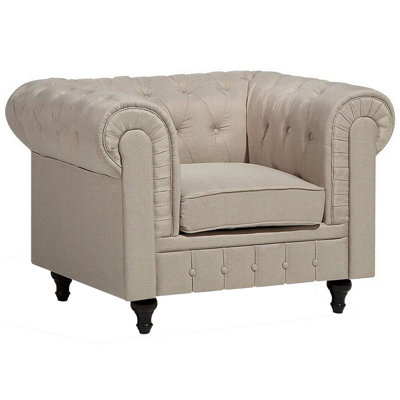 Armchair CHESTERFIELD Fabric Beige