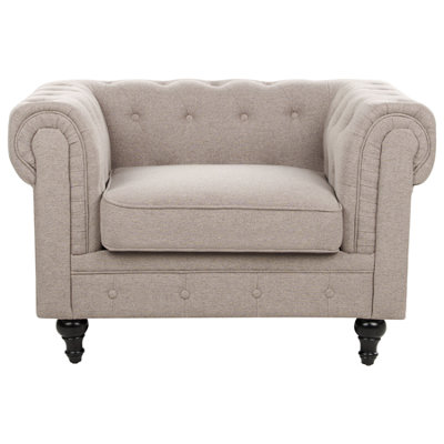 Armchair CHESTERFIELD Fabric Taupe