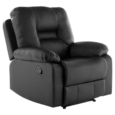 Armchair Faux Leather Black BERGEN