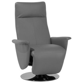Armchair Faux Leather Grey PRIME