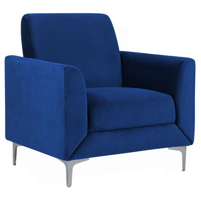 Armchair FENES Velvet Navy Blue