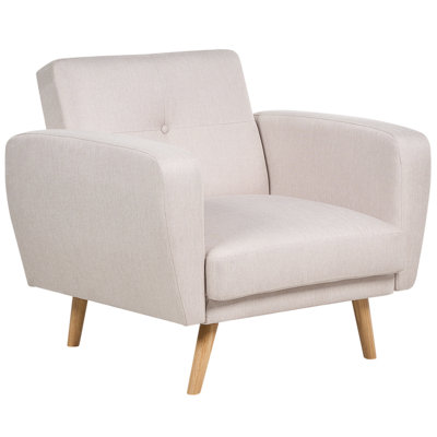 Armchair FLORLI Fabric Light Beige