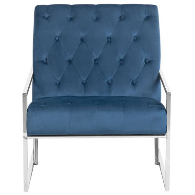 Armchair HARSTAD Velvet Dark Blue
