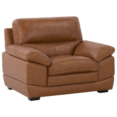 Armchair HORTEN Faux Leather Brown