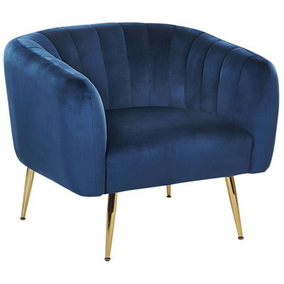 Armchair LACONIA Velvet Dark Blue