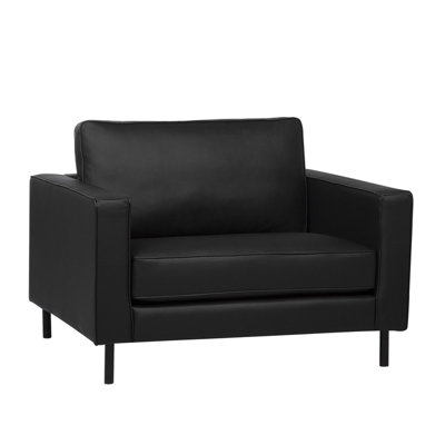 Armchair Leather Black SAVALEN