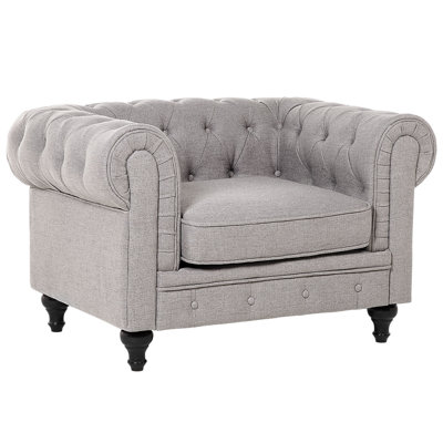 Armchair Light Grey CHESTERFIELD