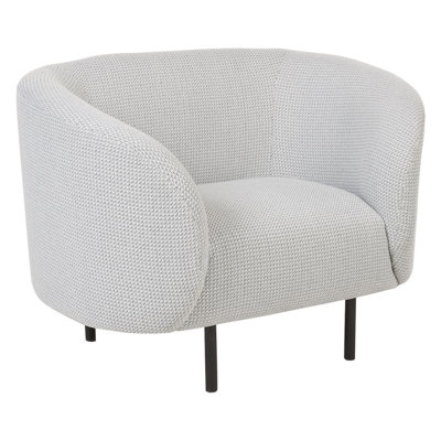 Armchair LOEN Fabric Black-White