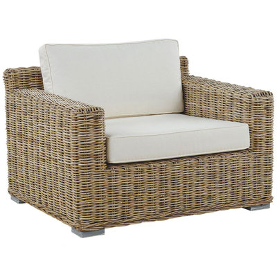 Armchair Rattan Light Brown ARDEA