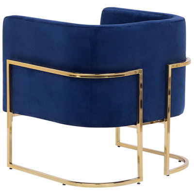 Armchair SIRKKA Velvet Dark Blue