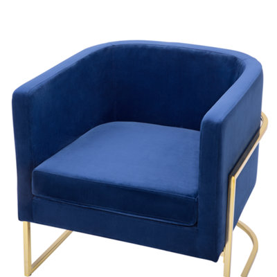 Armchair SIRKKA Velvet Dark Blue