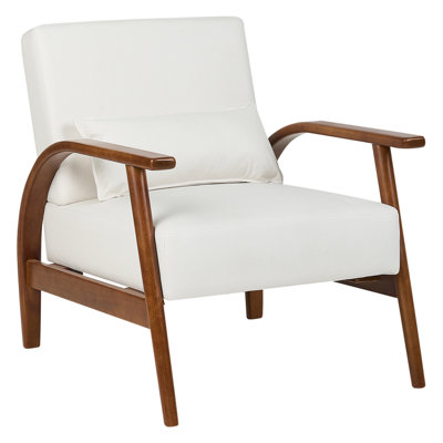 Armchair SKARA Faux Leather Off-White