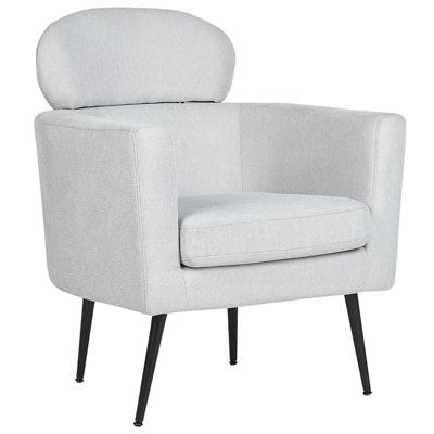 Armchair SOBY Fabric Light Grey