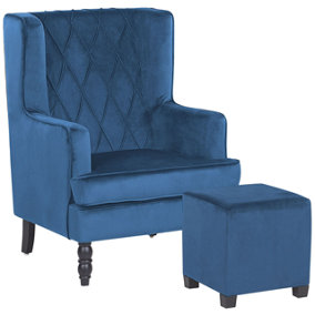 Armchair Velvet Dark Blue SANDSET