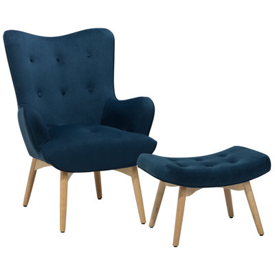 Armchair Velvet Dark Blue VEJLE